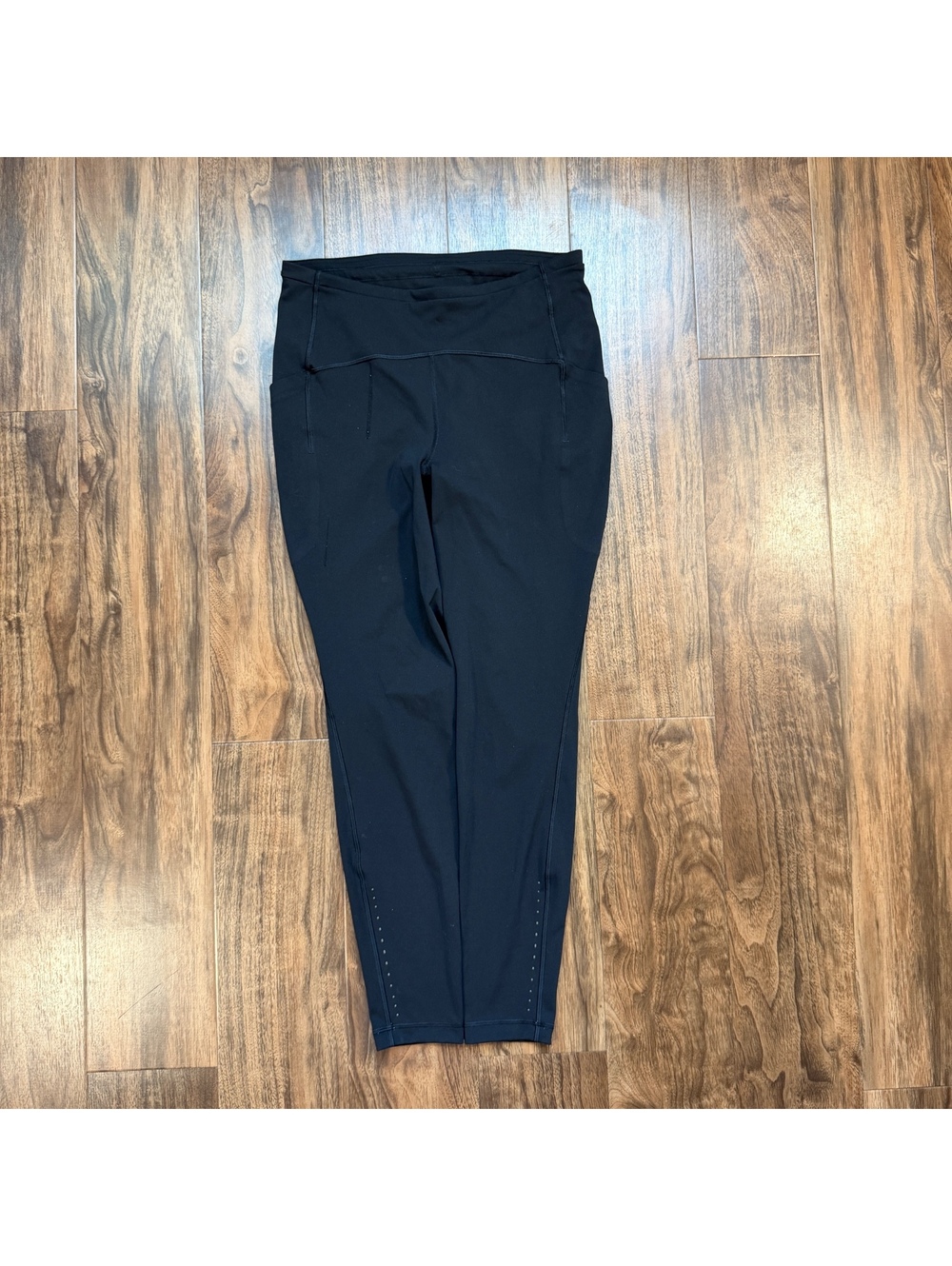Lululemon Fast and Free Tight High-Rise Running Leggings Black Pockets 10